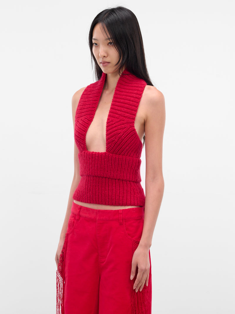 Red Wool-Alpaca Lennox Knit (25031067-CRANBERRY)