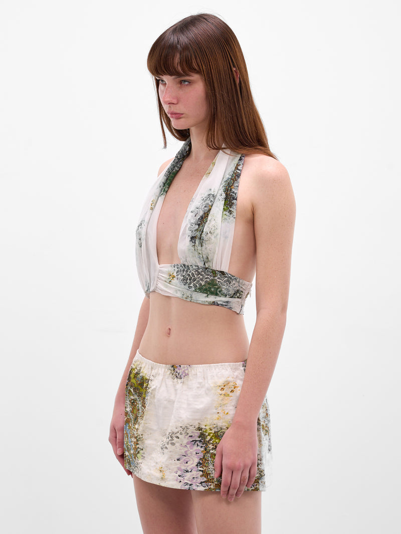 Absence Print Silk Halter Top (25041381-ABSENCE-PRINT)