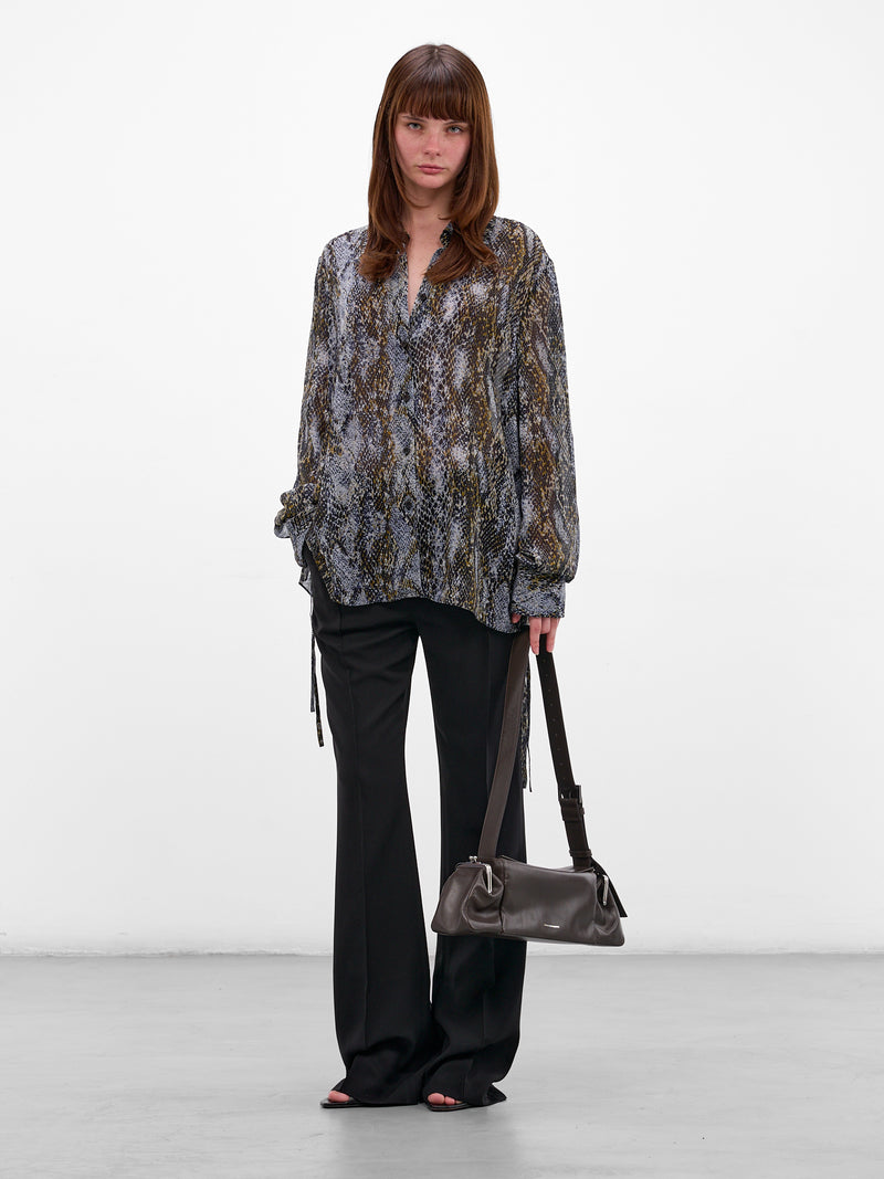 Serpent Print Silk Shirt (25041528-SERPENT)