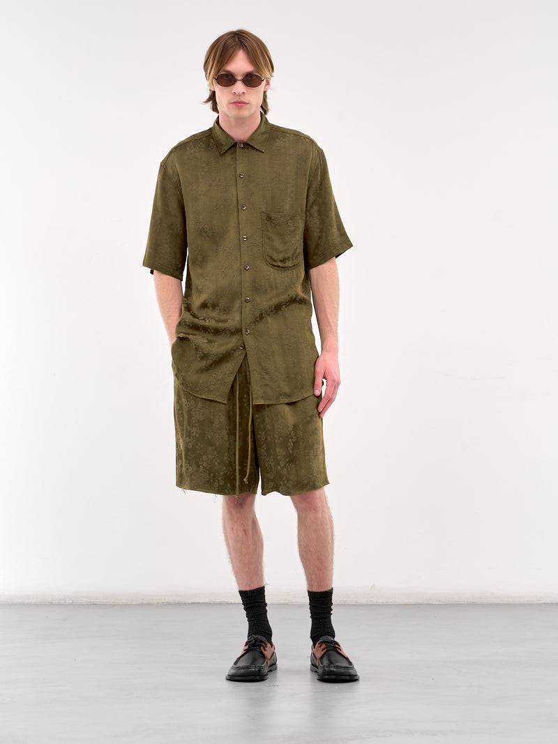 Raw Lined Elasticated Shorts (251-MST050RL-KHAKI)