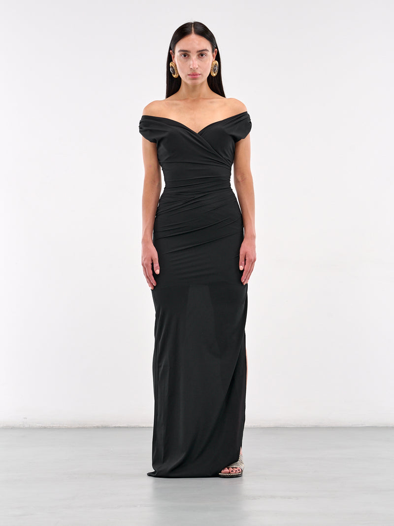 The Rita Long Dress (251DR237-1767-BLACK