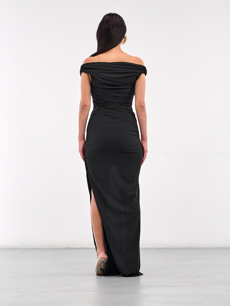 The Rita Long Dress (251DR237-1767-BLACK