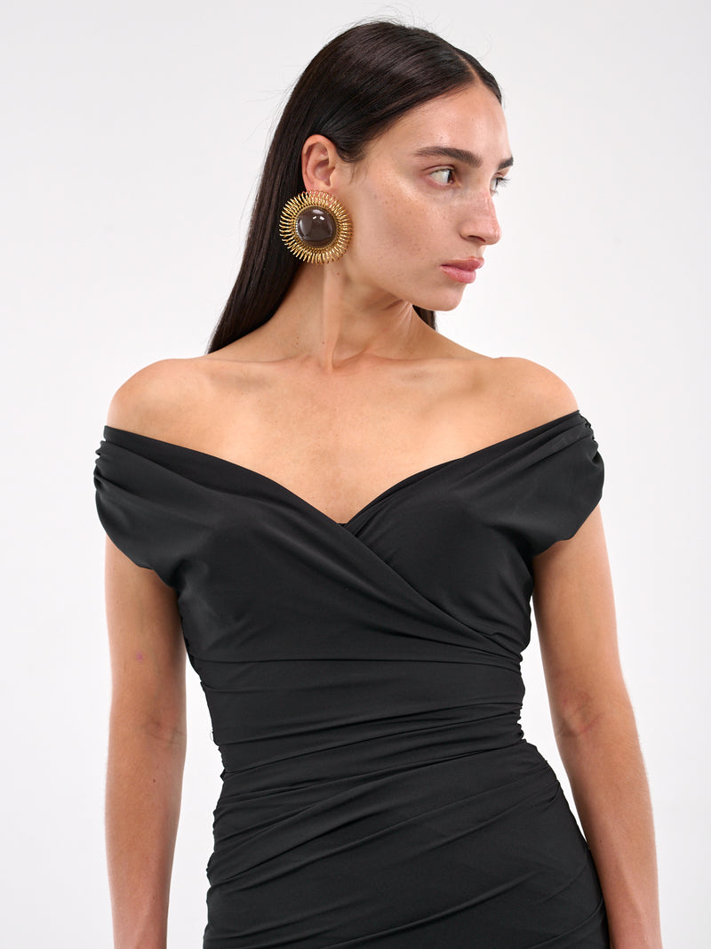 The Rita Long Dress (251DR237-1767-BLACK