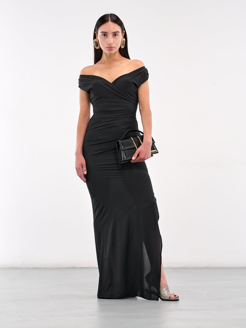 The Rita Long Dress (251DR237-1767-BLACK