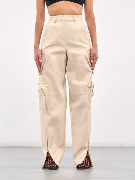 パンツ WIRROW linen cargo pants beige Sisley_24P_40BRLF051_38U_D1_Fu