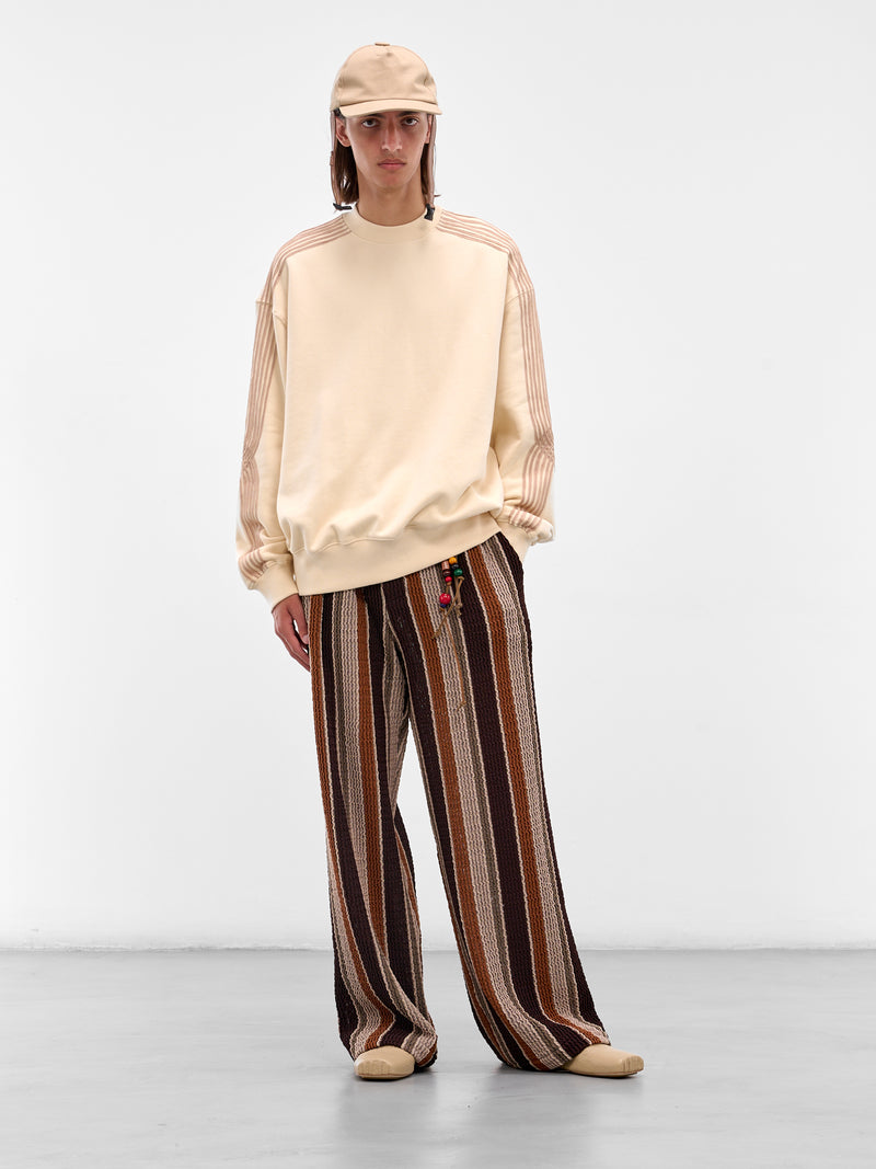 Ivory Applique Gym Crewneck Pullover (252-MJP023A-IVORY)