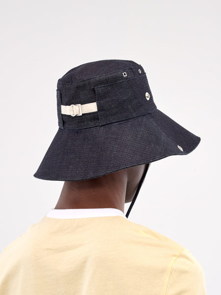 The De-Nîmes Denim Bucket Hat (255AC721-1782-NAVY)