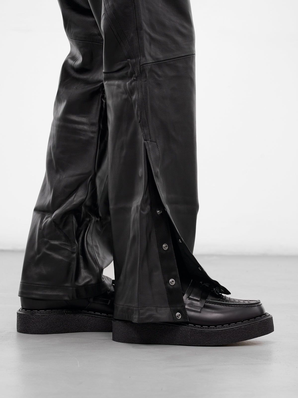 Black Lamb Leather Trousers (25A0291-BLACK)