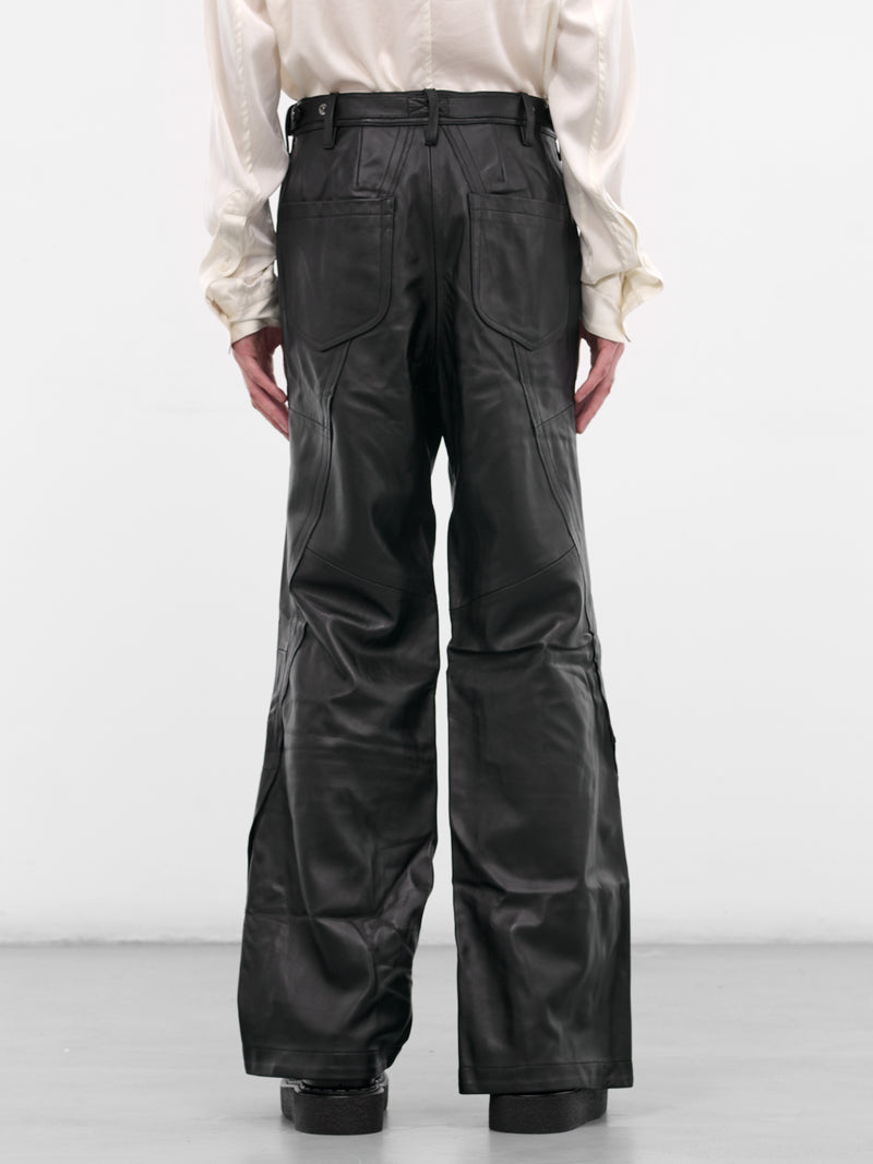 Black Lamb Leather Trousers (25A0291-BLACK)
