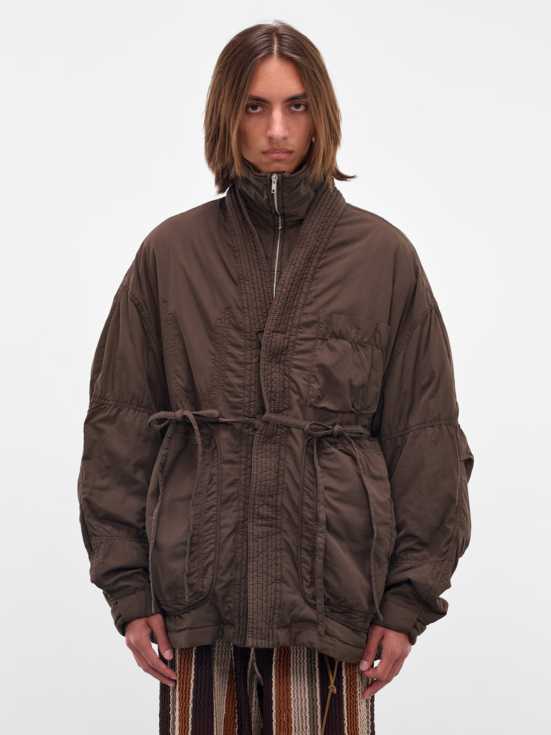 Brown Hybrid Kimono Field Jacket (25A96MRU25-COCOA)