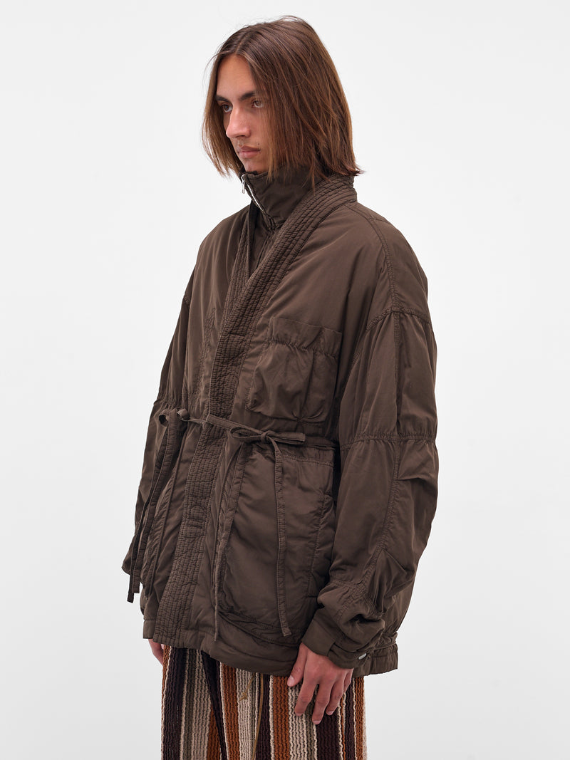 Brown Hybrid Kimono Field Jacket (25A96MRU25-COCOA)