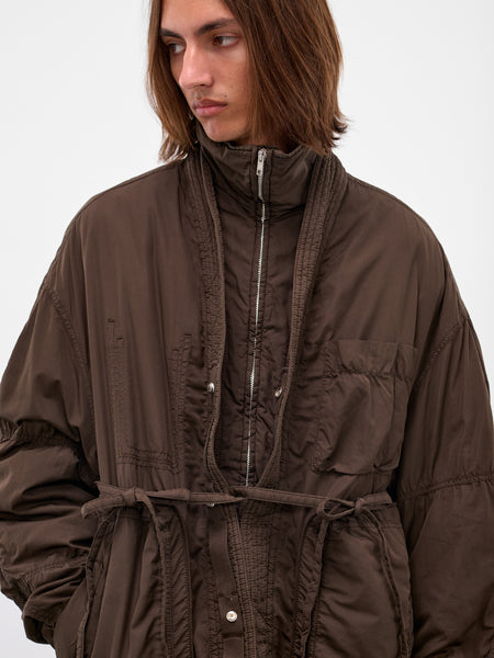 Brown Hybrid Kimono Field Jacket (25A96MRU25-COCOA)