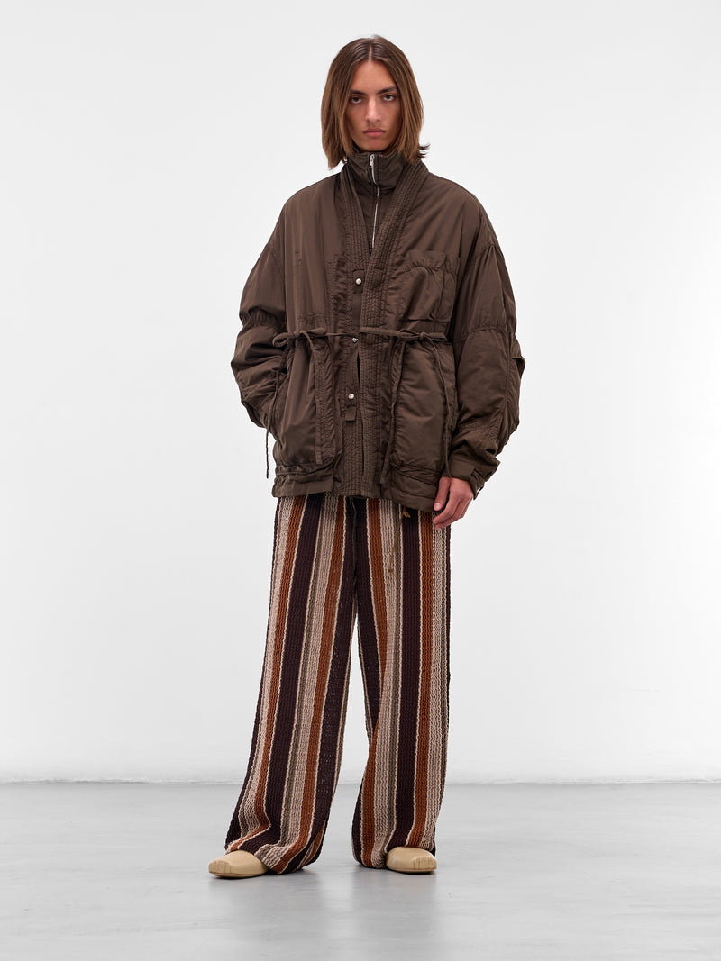 Brown Hybrid Kimono Field Jacket (25A96MRU25-COCOA)