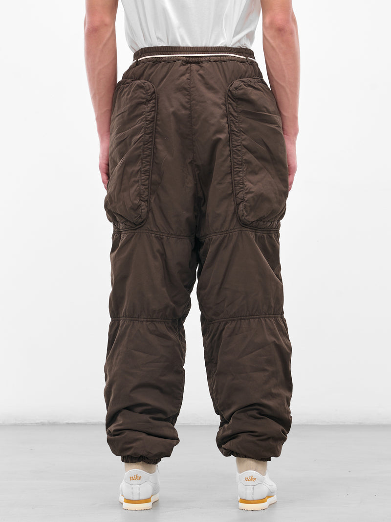 Brown Cotton Padded Utility Trousers (25A96MRU47-COCOA)