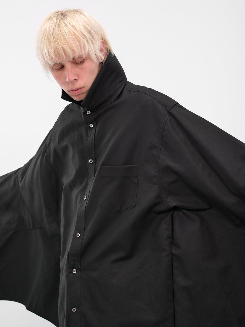 Black Wing Button-Up Shirt (25AW21SH164-BLACK)
