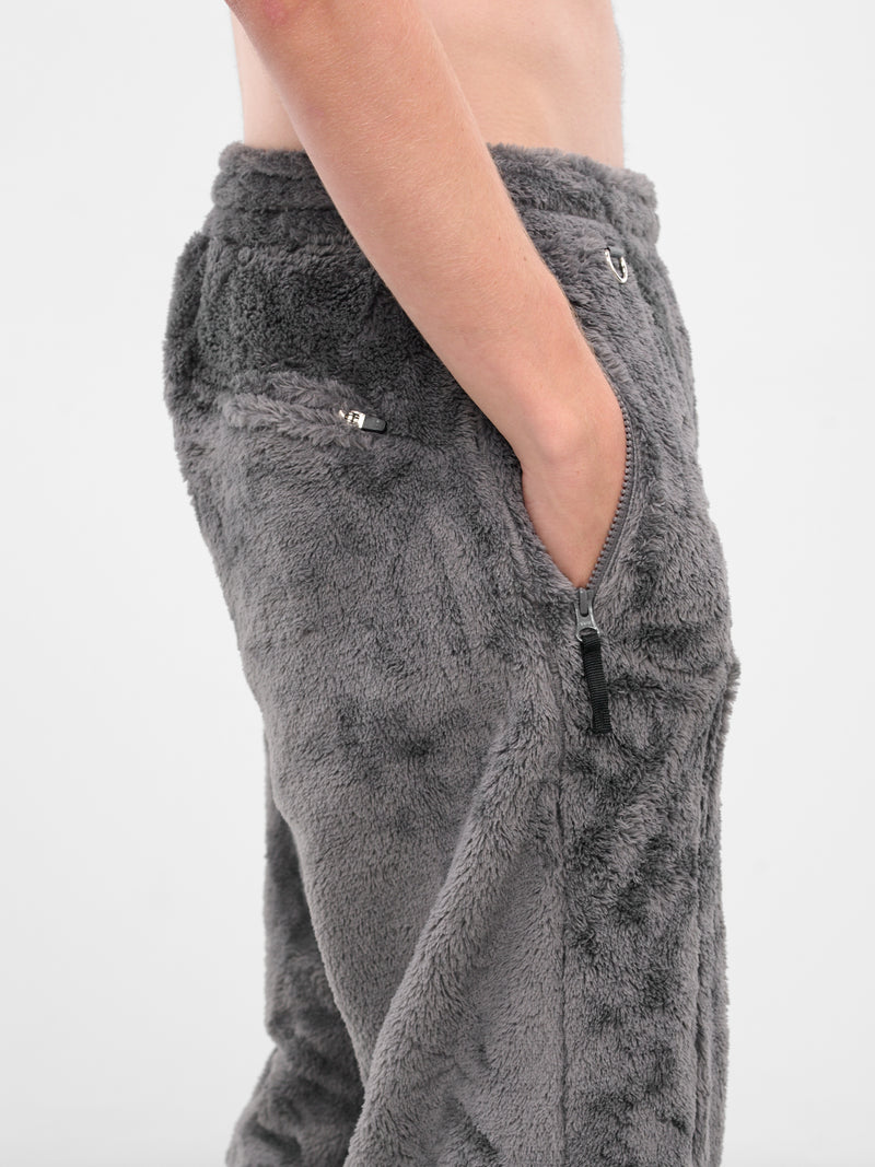 Gray Skeletal Embroidery Fleece Pants (25AW32PT329-GREY)