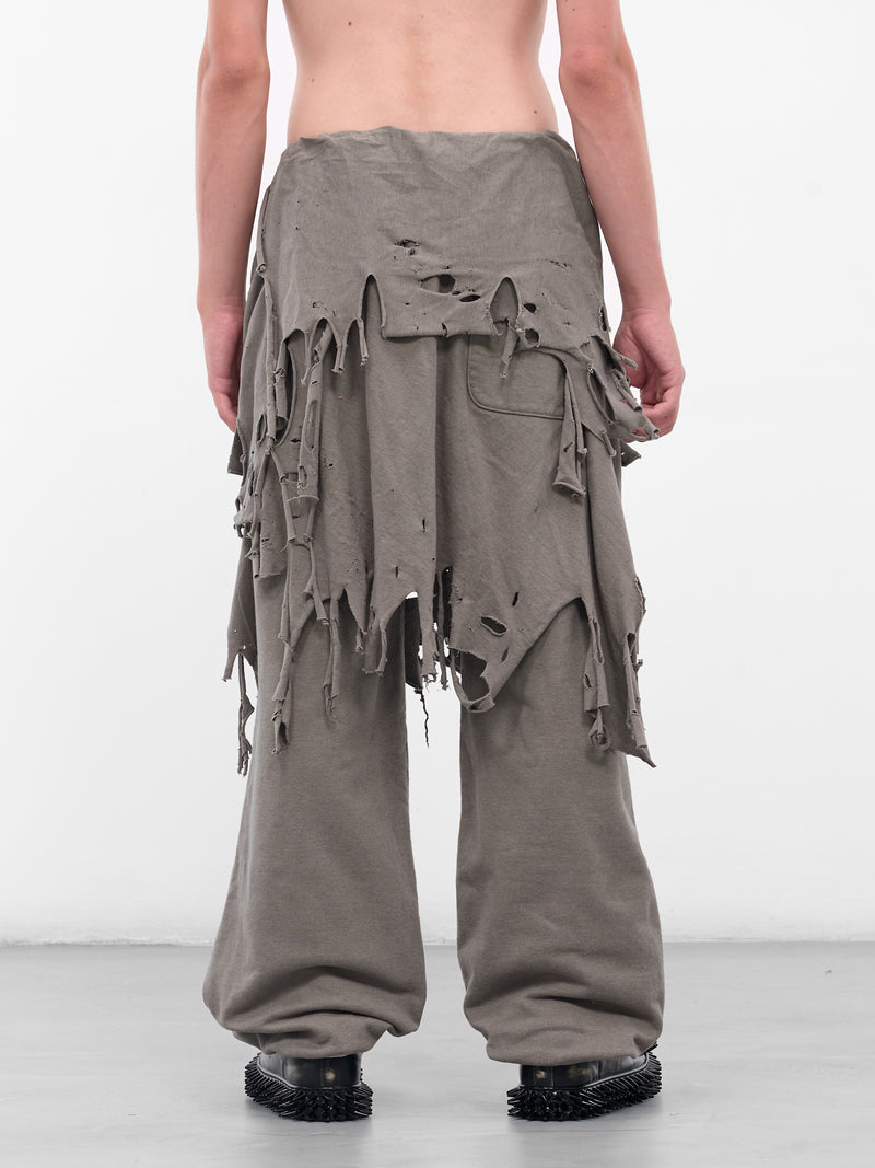 Gray Distressed Layering Sweatpants (25AW34PT327-GREY)