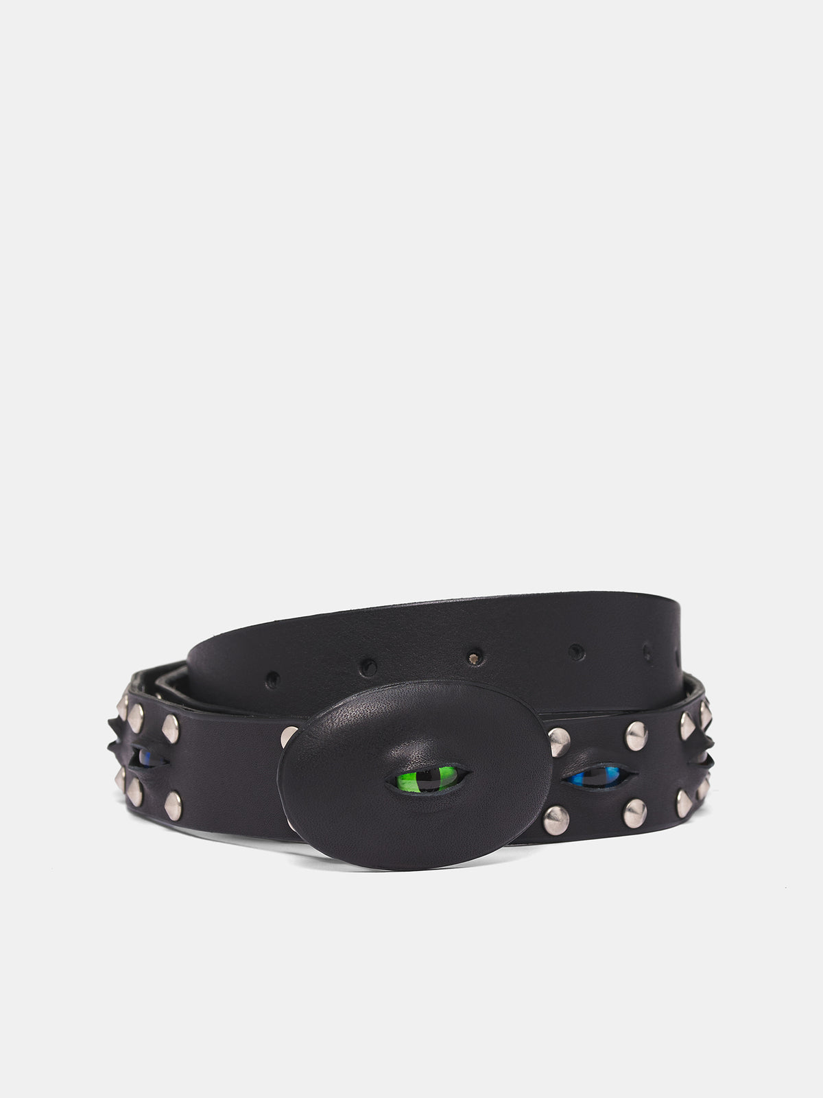 Black Eye Cut-Out Stud Belt (25AW85BT31-BLACK)