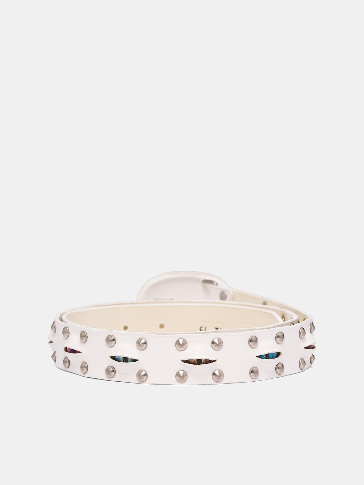 White Eye Cut-Out Stud Belt (25AW85BT31-WHITE)