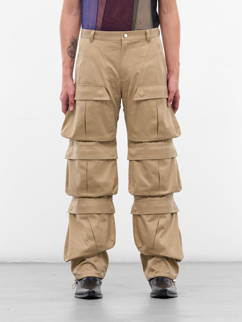 Beige Multi Pocket Cargo Pants (25F1PA0483264-BEIGE)