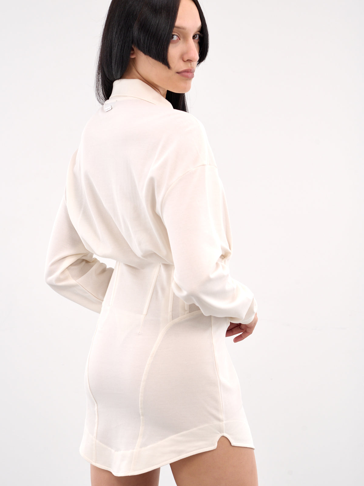 Corseted Polo Dress (25P1RO7266014-SNOW)