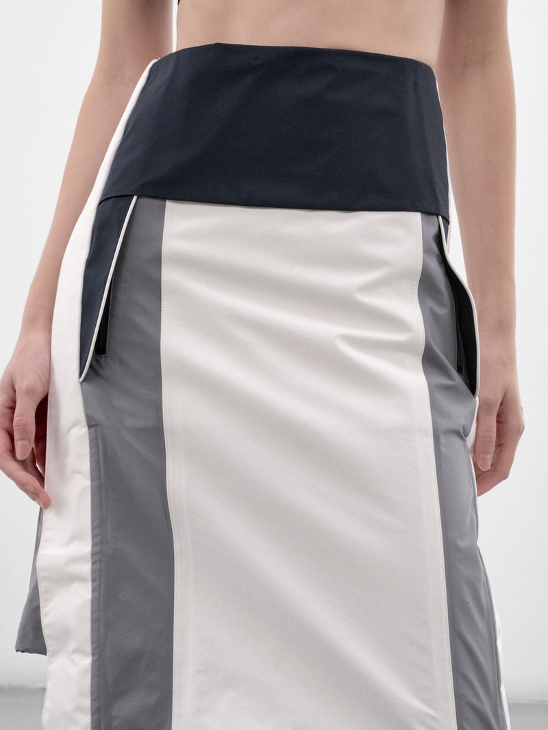 SKII Multicolor Paneled Skirt (26-04-W-SK075-W129-MULTI)