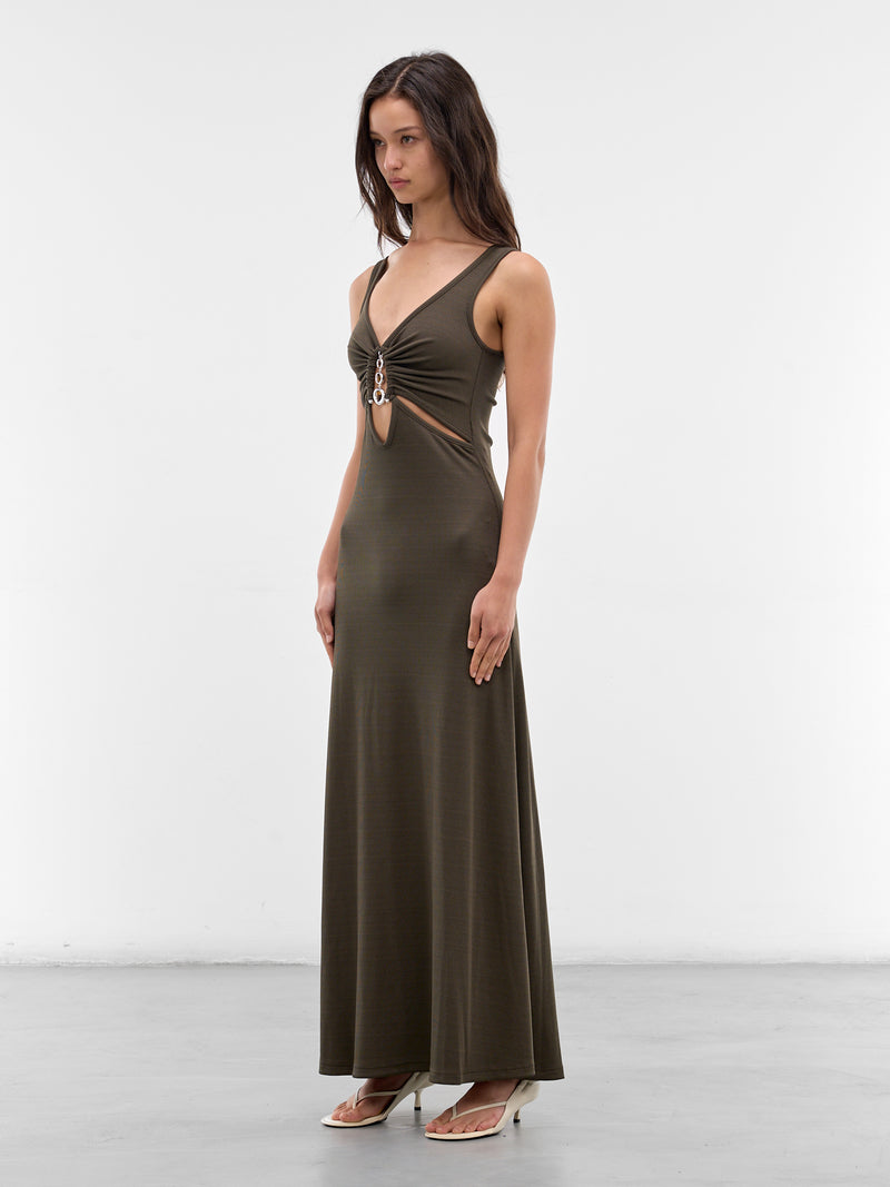 Droplet Crystal Loophole Maxi Dress (26013832-HUSK)