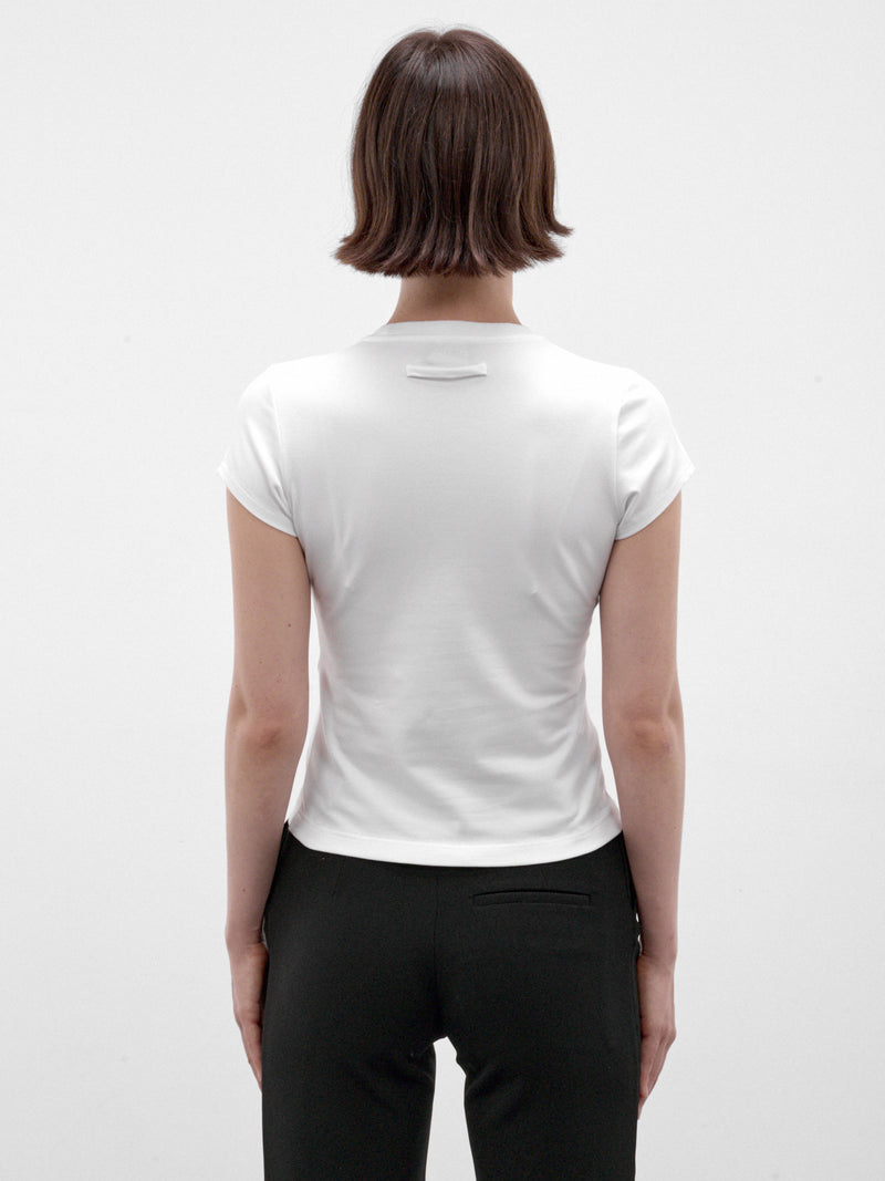 White Cotton Logo Baby Tee (26/04-TO544-J075-010030-WHITE-)