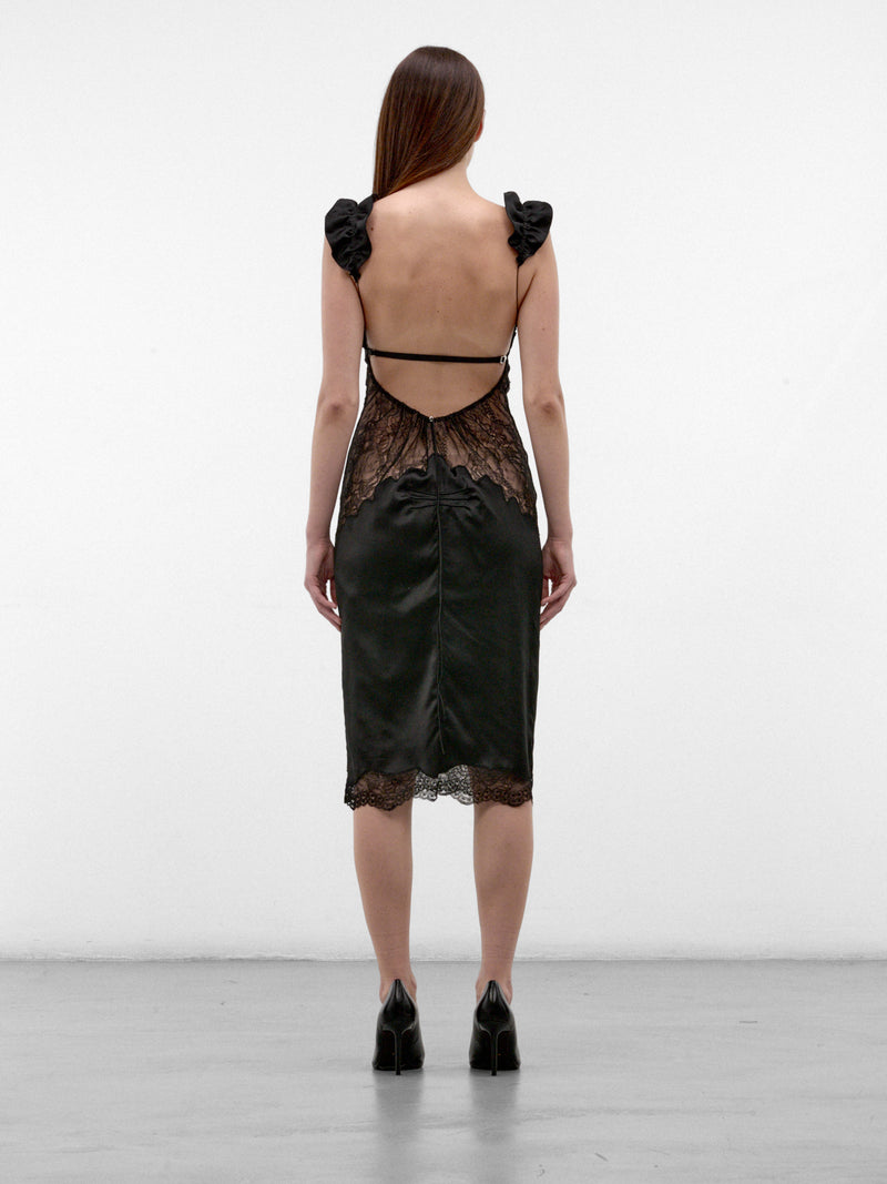 Black Floral Lace Camisole Dress (261WCW00315-BLACK)
