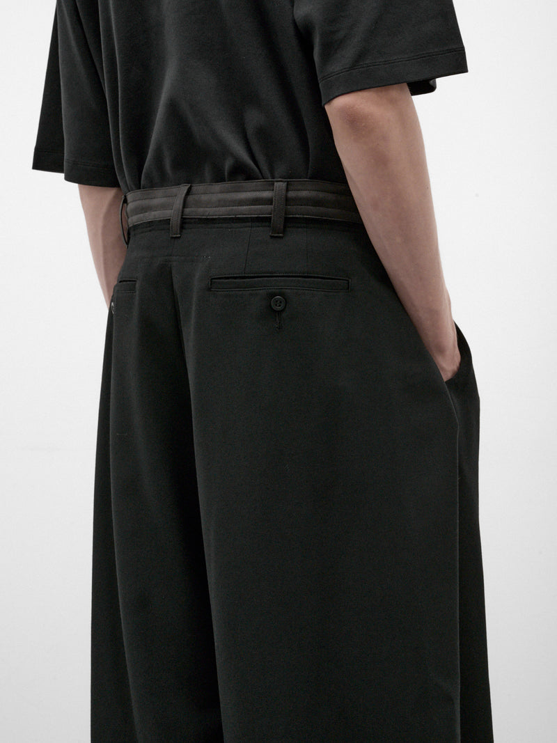 Black Wool Wide Leg Trousers (26A0371-BLACK)