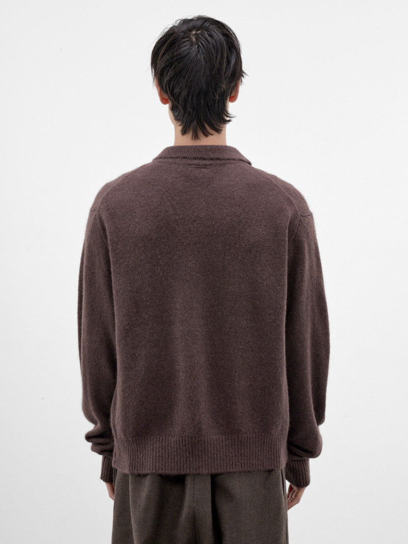 Brown Wool Knit Shirt (26A0401-BROWN)