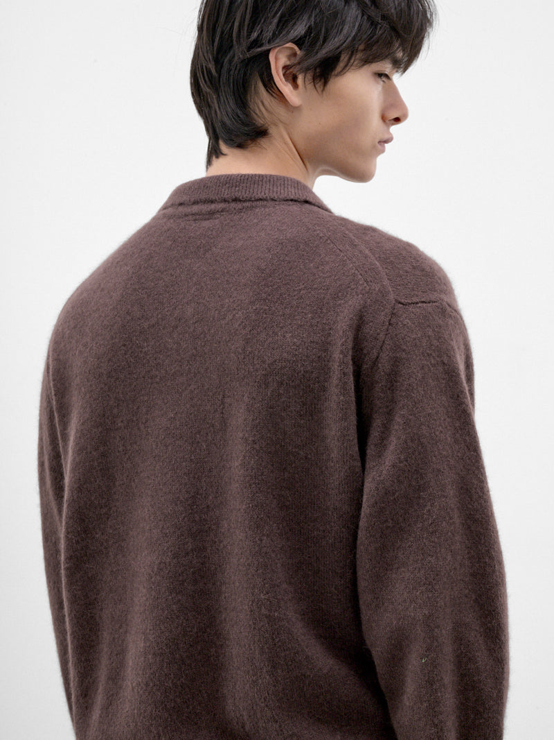 Brown Wool Knit Shirt (26A0401-BROWN)