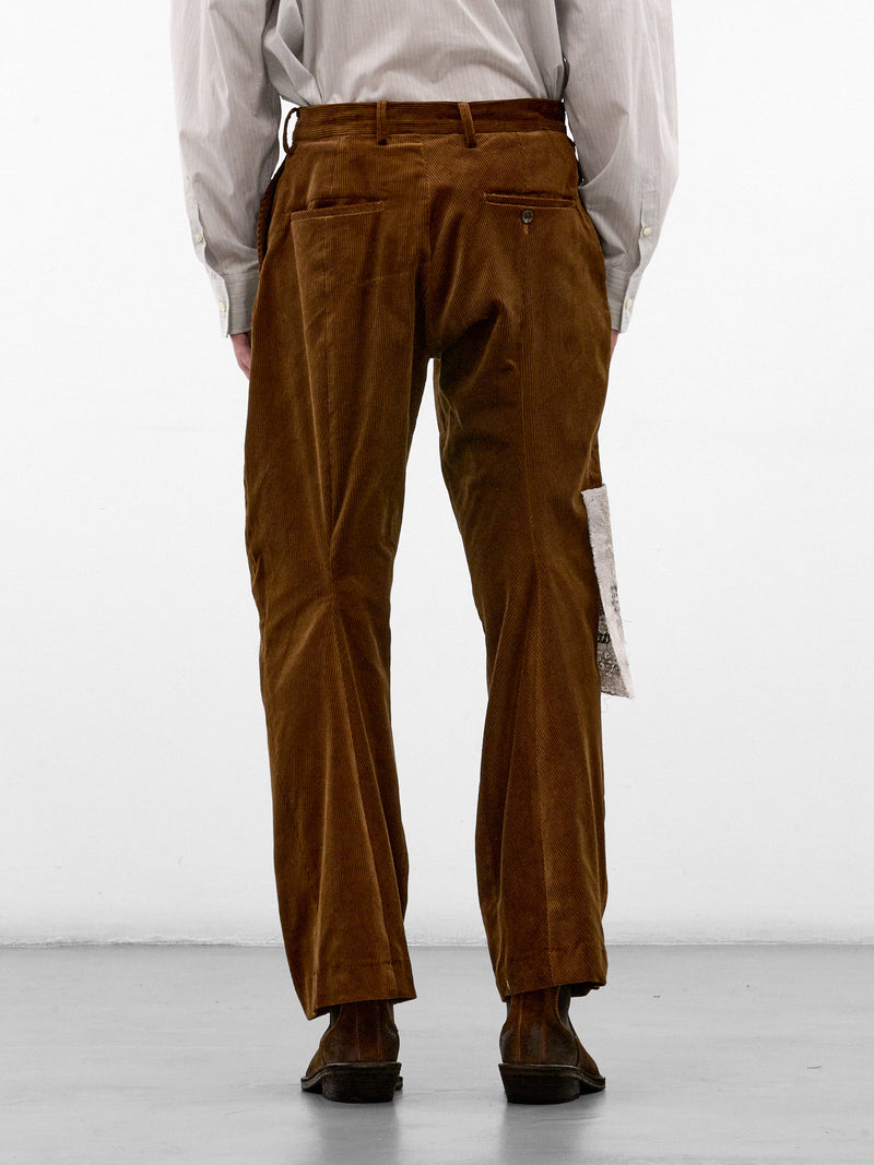 Camel Corduroy Leaf & Newspaper Trousers (26AW24PT377-CAMEL)