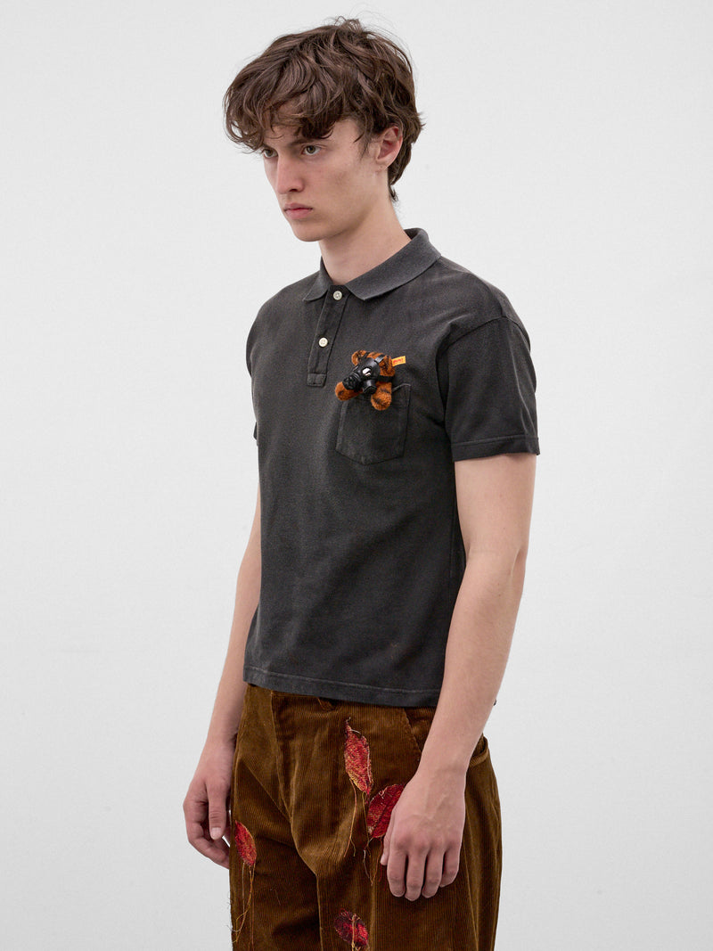 Black Teddy Bear Polo Shirt (26AW39CS454-BLACK)
