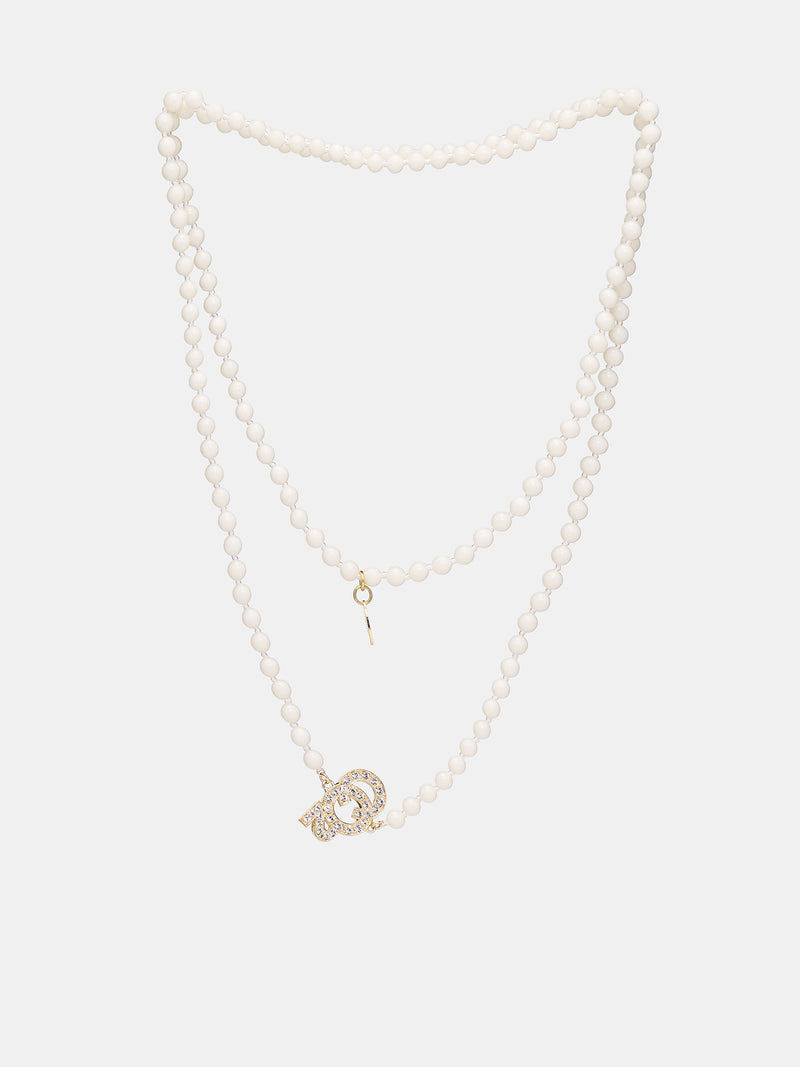 Pearl Double Beaded Necklace (26AW79AC55-GOLD)