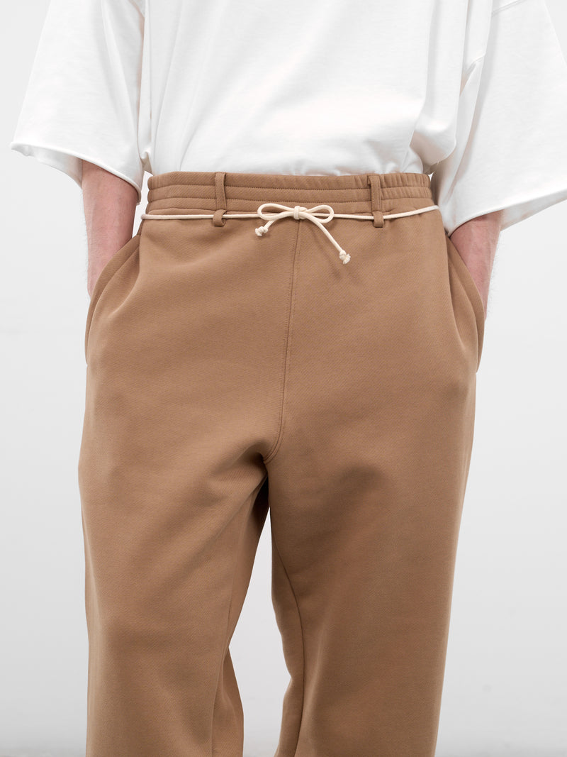 Khaki Drawstring Stripe Band Joggers (26E96MUJ11-780-KHAKI)