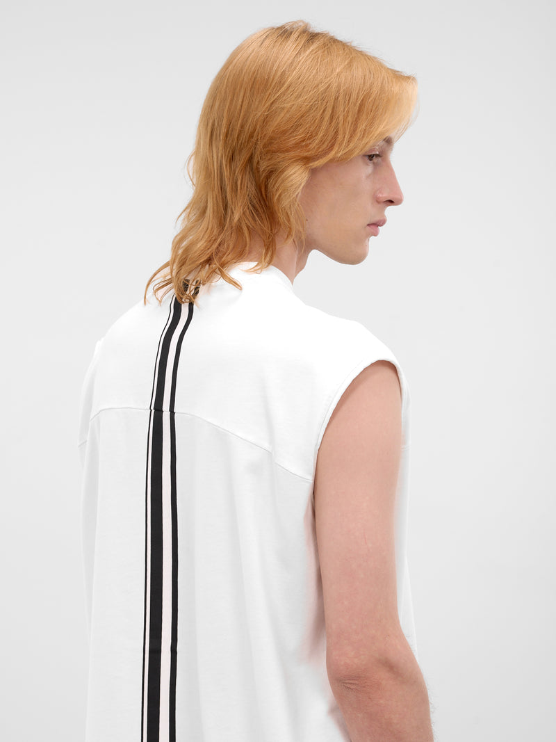 White Stripe Band Muscle Tee (26E96MUJ13-001-WHITE)