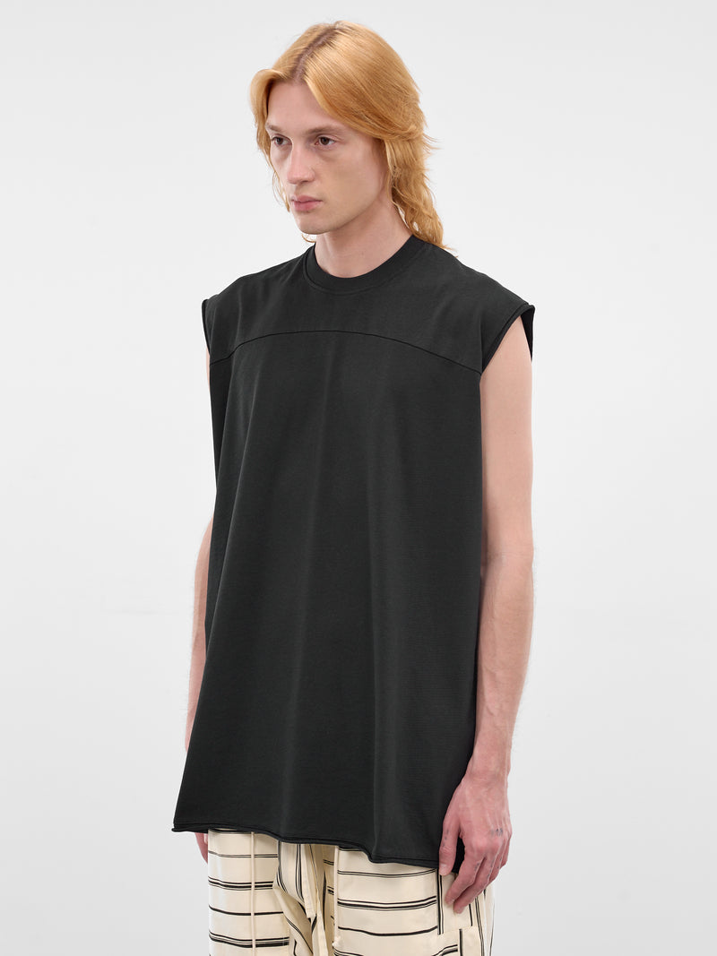 Black Stripe Band Muscle Tee (26E96MUJ13-999-BLACK)