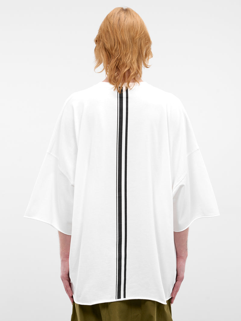 White Stripe Band Oversized Tee (26E96MUJ14-001-WHITE)