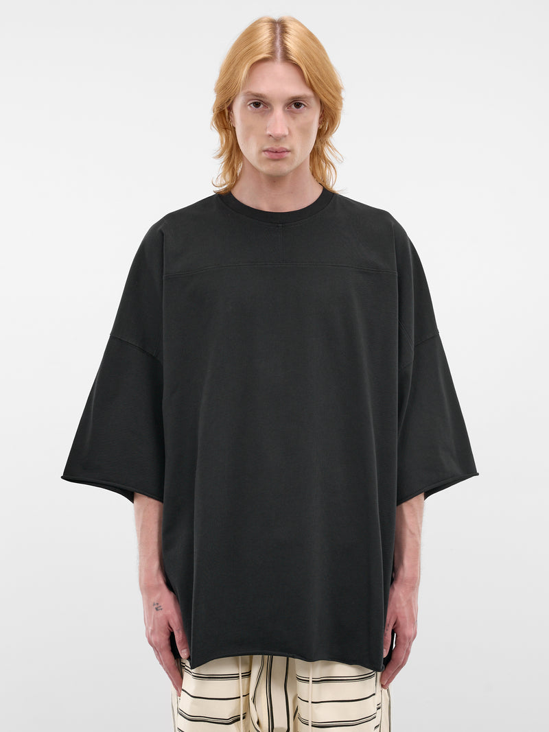 Black Stripe Band Oversized Tee (26E96MUJ14-999-BLACK)