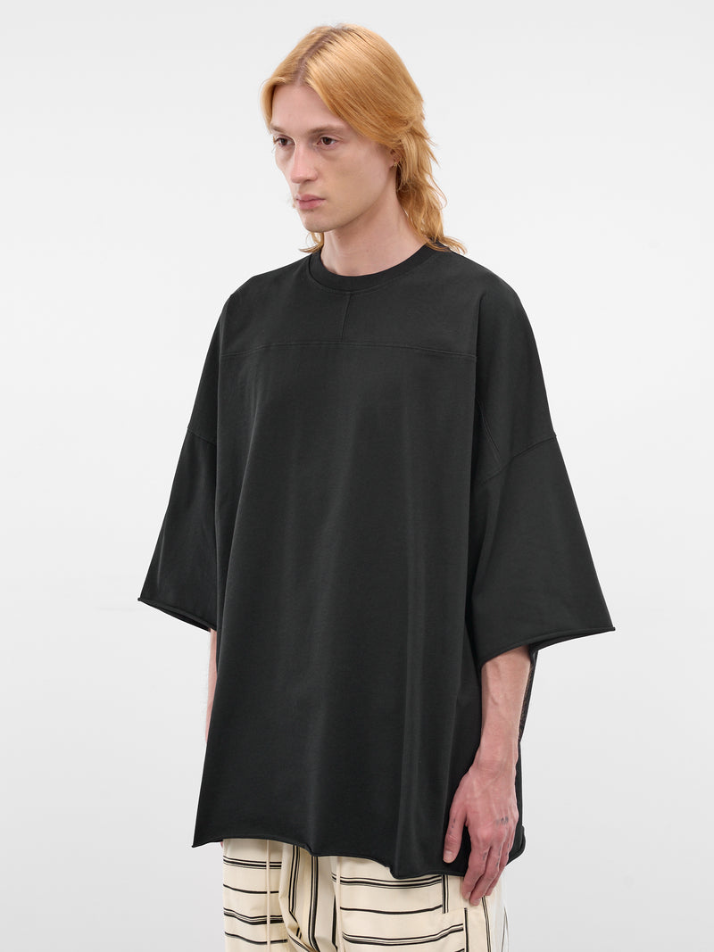 Black Stripe Band Oversized Tee (26E96MUJ14-999-BLACK)