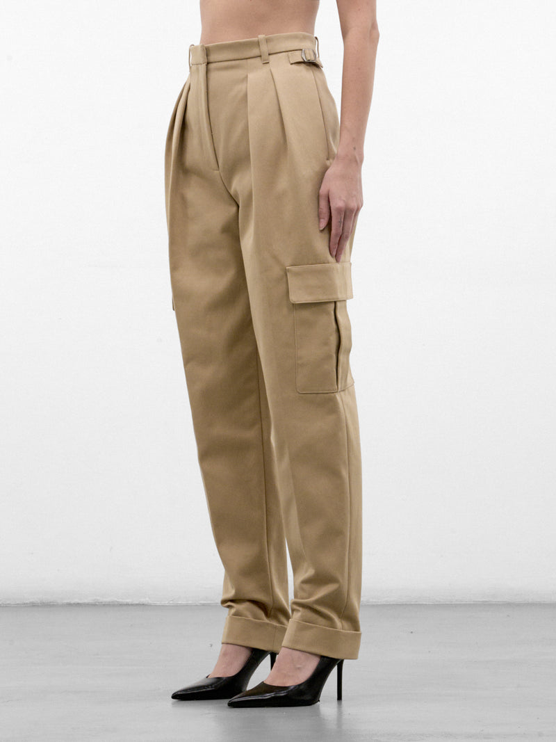 Beige Tailored Cargo Trousers (26F1PA0550272-PA0550-BEIGE)
