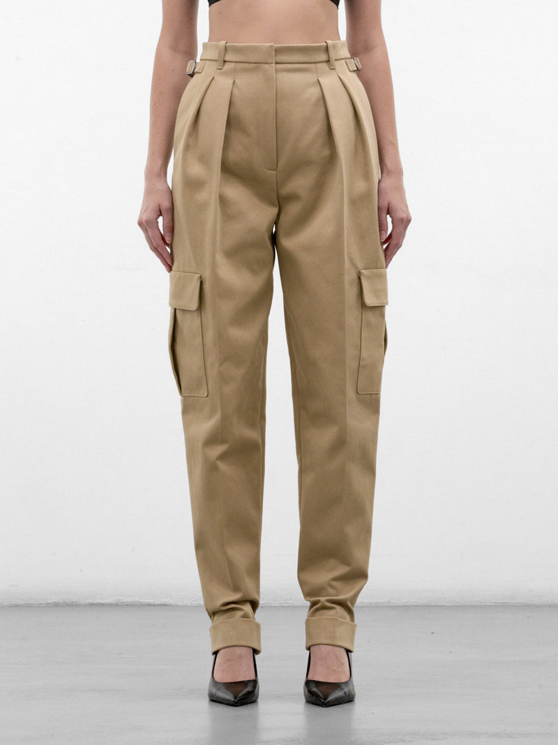 Beige Tailored Cargo Trousers (26F1PA0550272-PA0550-BEIGE)