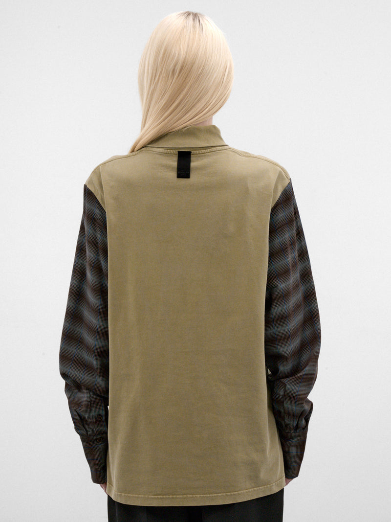 Khaki Cotton Striped Long Sleeve (26F3TS01296032-KHAKI)