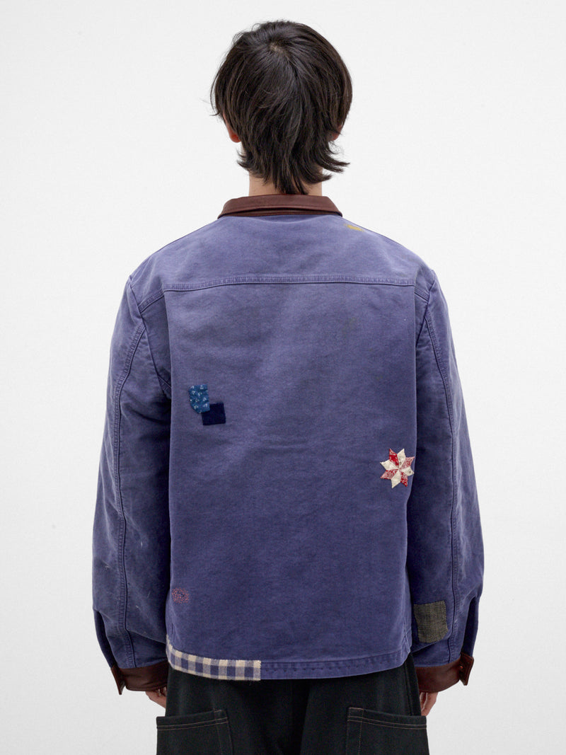 Blue Patchwork Work Jacket (26FW-JK-05-BLUE)