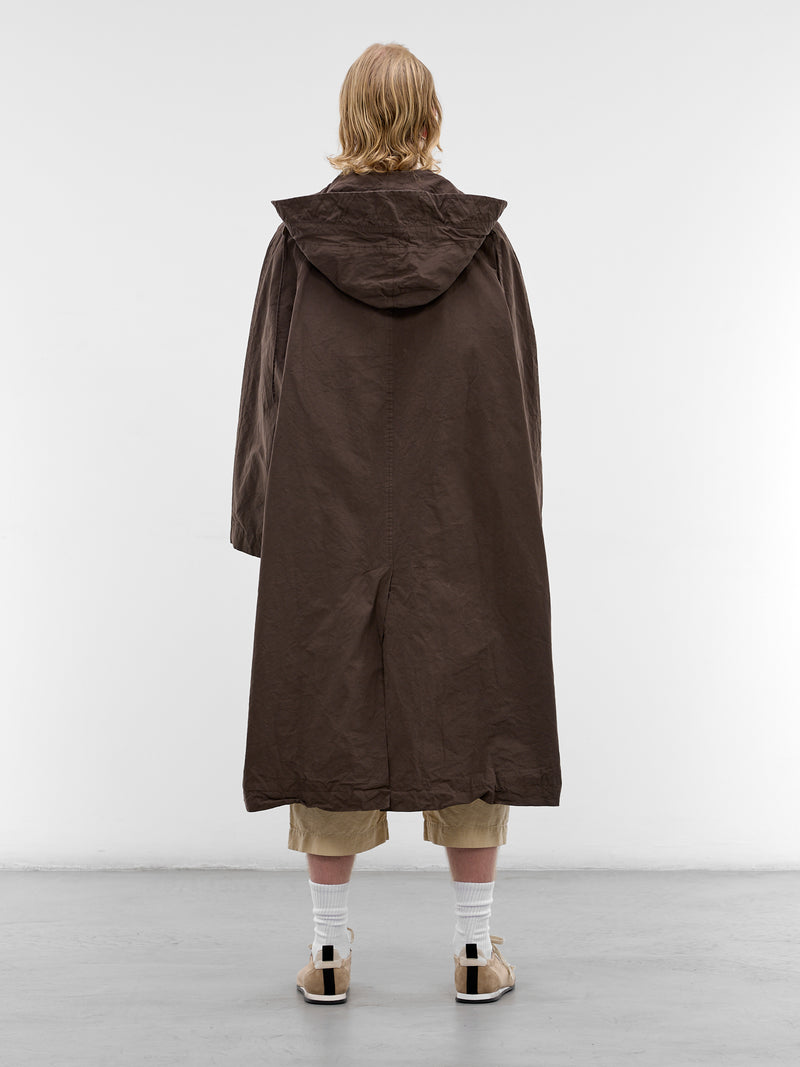 Brown Cotton Yak Hoodie Coat (26HM247-EARTH)