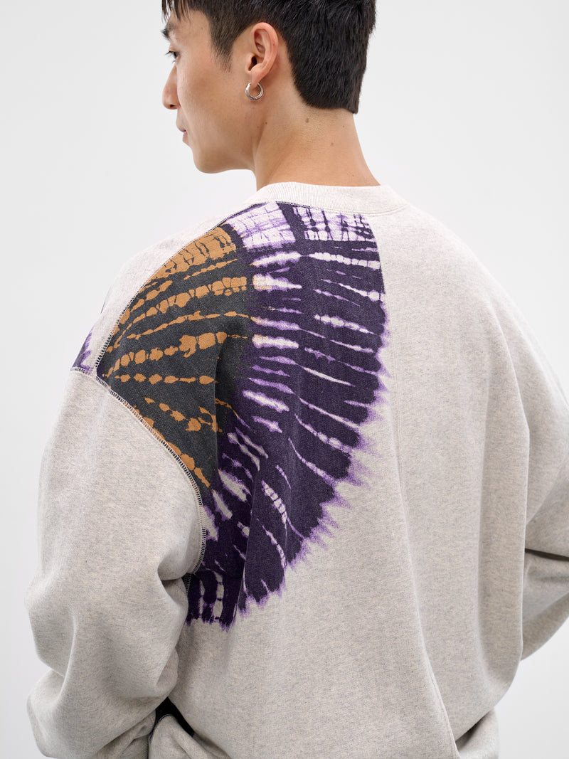 Oatmeal Tie-Dye Crewneck Sweatshirt (26SS-T-02-OATMEAL)