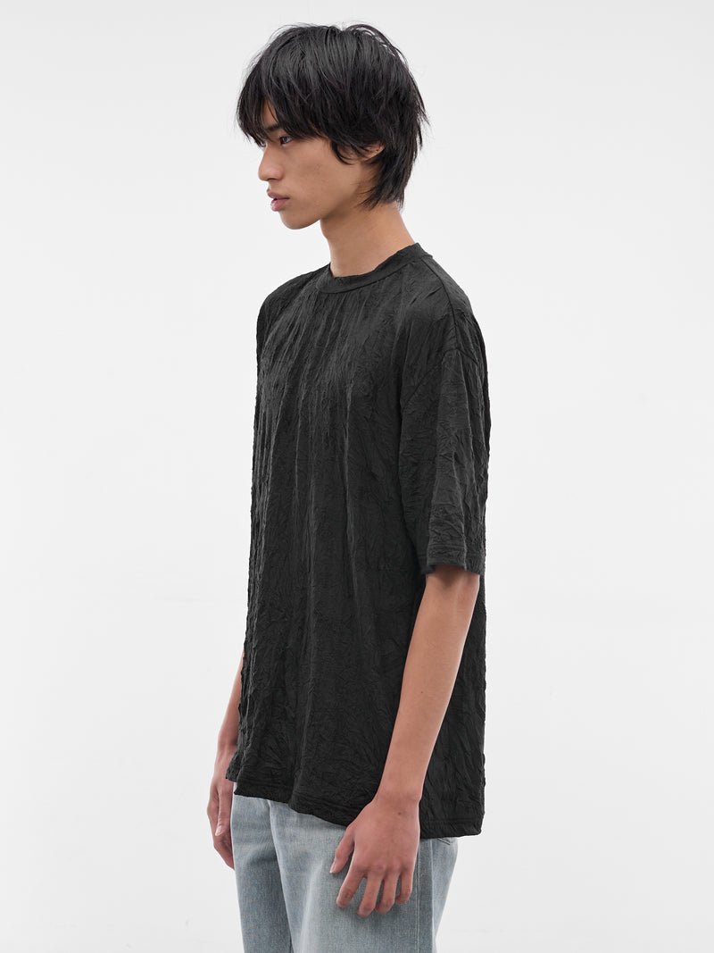 TAMME Black Wrinkled Tee | H.Lorenzo - side