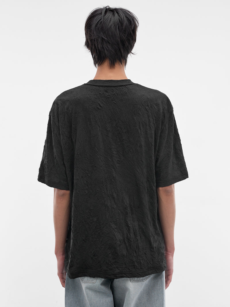 TAMME Black Wrinkled Tee | H.Lorenzo - back