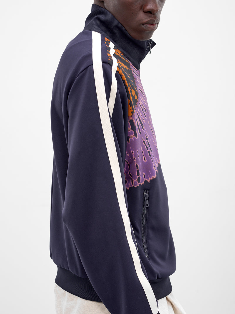Navy Tie-Dye Print Track Jacket (26SS-JK-04-NAVY)